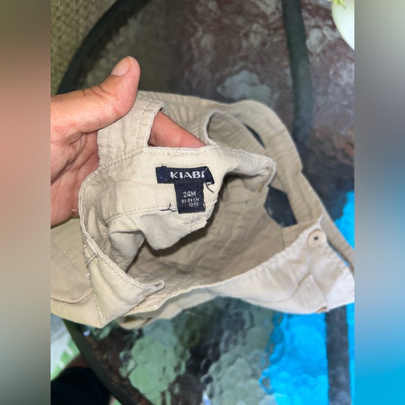 Kiabi | Linen and cotton overhalls shorts | size 24m - Picture 4 of 4